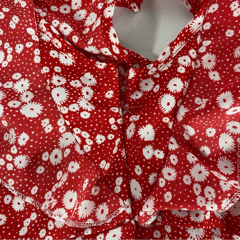 Womens Mini Ruffle Dress Size L - Picture 6 of 9